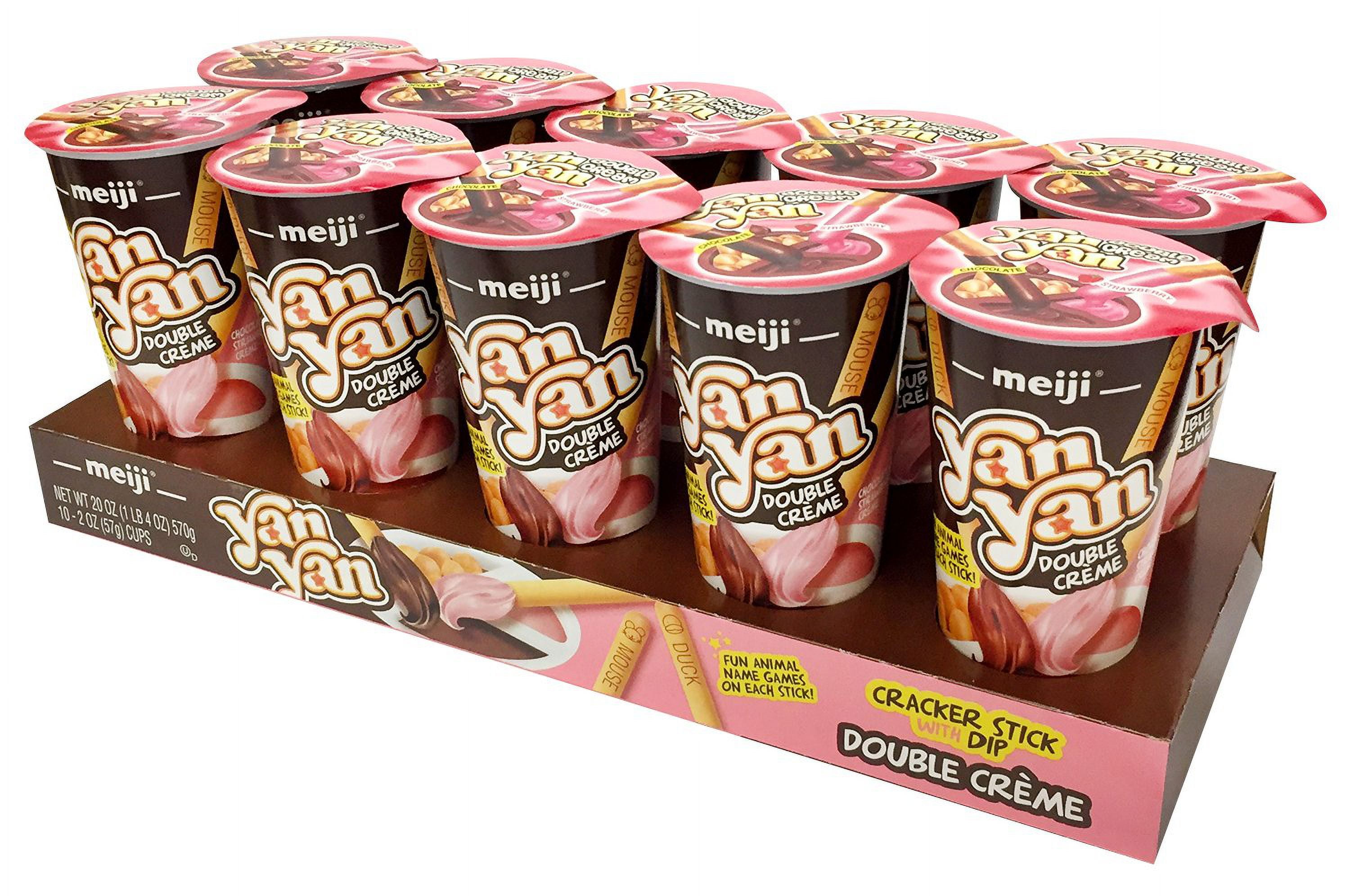 Meiji Yan Yan Chocolate Cream Dip 1.2 oz each Cup the Box Bring 10