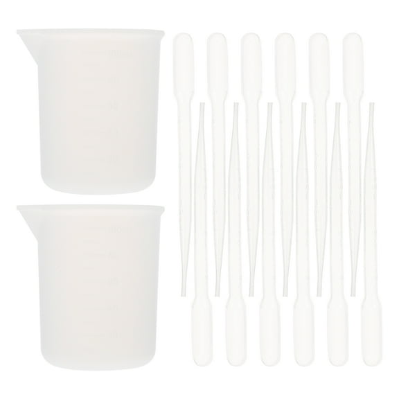 KAKOWELY Lab Measuring Cup Silicone 2 Measuring Cups for Hand-made Tools