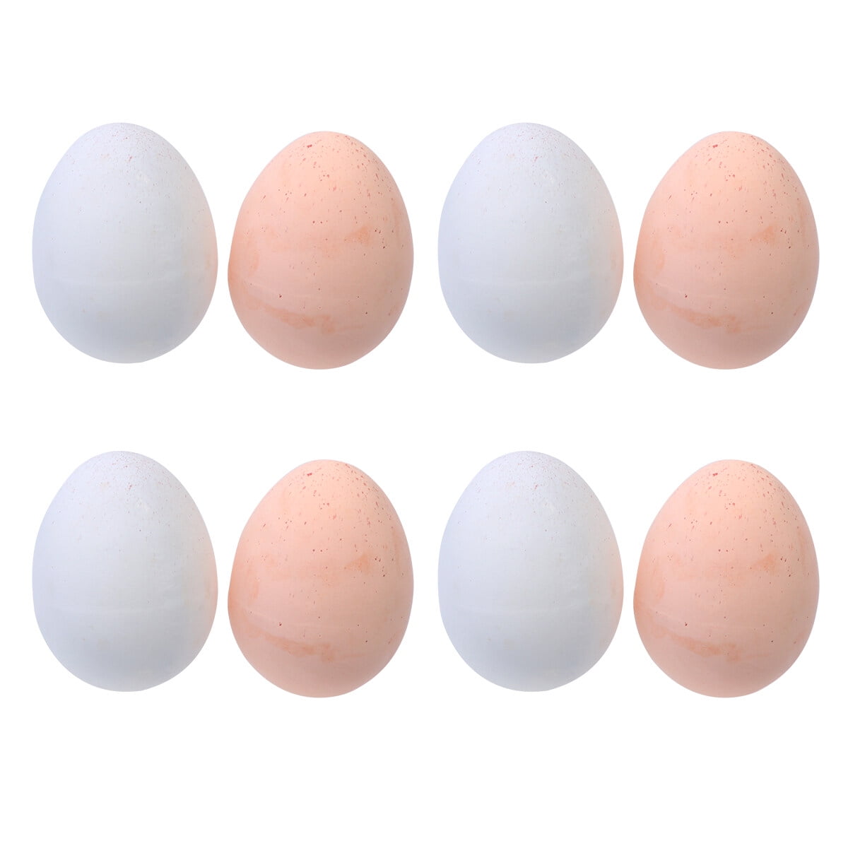 Meijiashe 10 White Artificial Chicken Eggs for Kids + 5 White & 5 Red
