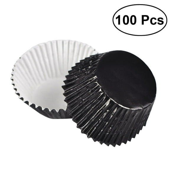 Meijiashe 100Pcs Aluminum Foil Cups Nonstick Muffin Cupcake Liners Cake Molds