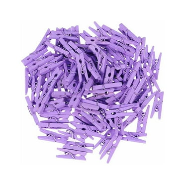 Meijiashe 100pcs 1" Mini Wooden Clothespins for Photo Display & Crafts