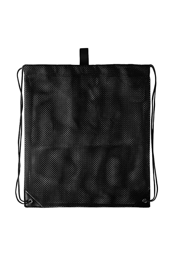 Meijiashe 1pc Drawstring Storage Bag Net Bag Dacron Storage Bag Drawstring Storage Pouch Multifunctional Storage Container Shoulder Bag for Daily Use (Black)