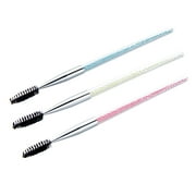 Meijiashe 3pcs Portable Eyelash Makeup Artificial Eyelash Brush Comb Cosmetic Supplies Eyebrow Comb (Random Color and Style)