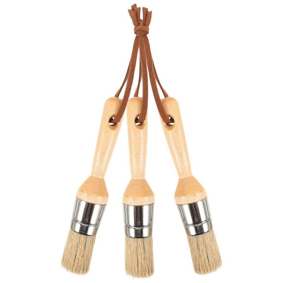 Meijiashe 3pcs Wood Handle Paint Brushes for Walls, Fence, Glues