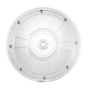 Meijiashe 8" Clear Lazy Susan Turntable Organizer Swivel Stand with Steel Bearings