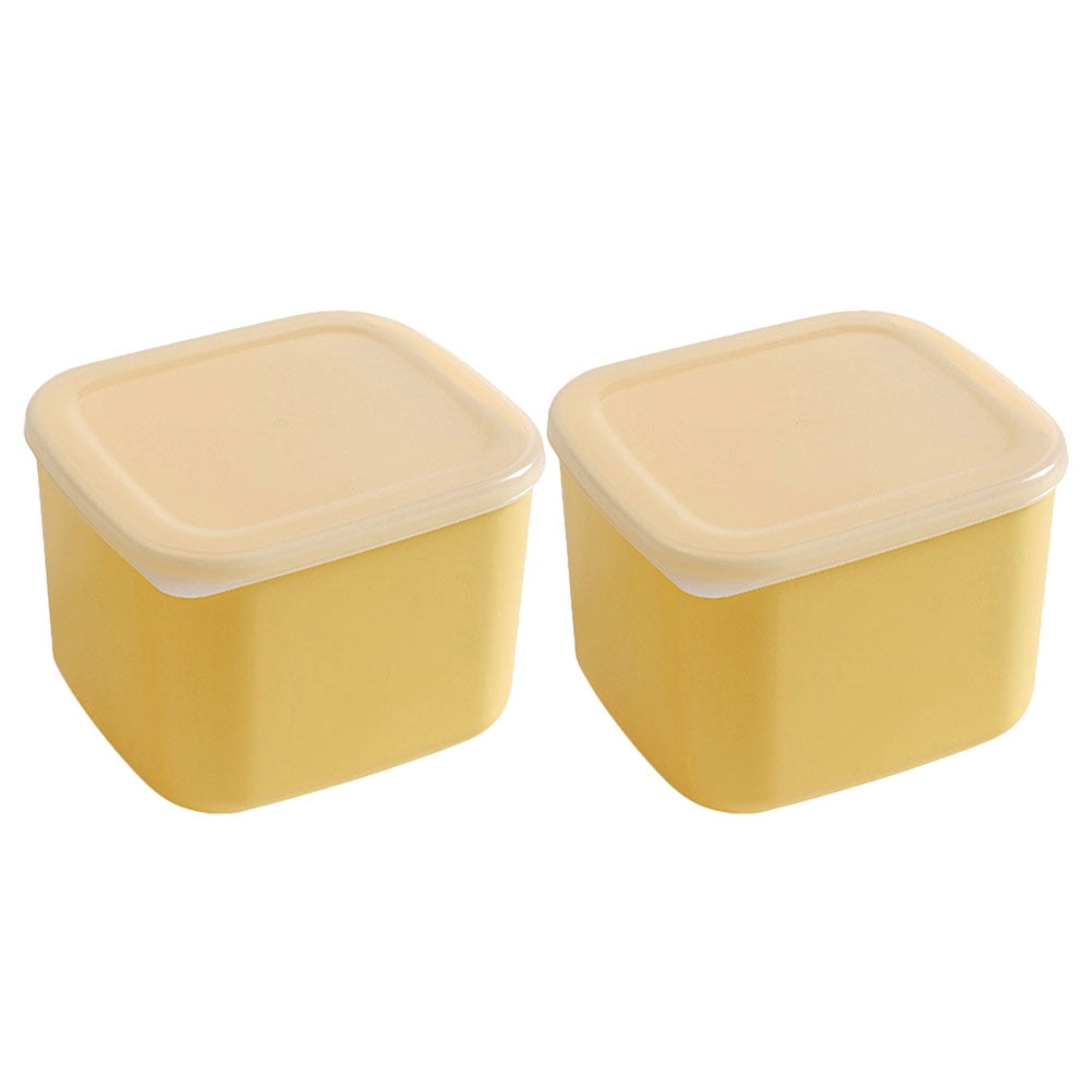 Meijiashe Cream Cheese Storage Containers with Lids for Fridge 2pcs