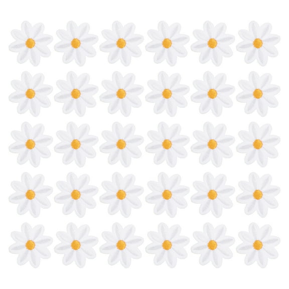Meijiashe Floral Patch Applique Set - Daisy and Sunflower Embroidery Iron- Patches for Clothes Decoration and Sewing