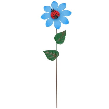 Meijiashe Metal Garden Sunflower Stakes Stakes Flower Yard Decorative Decorations Christmas Outdoor Ladybug Decor Stake