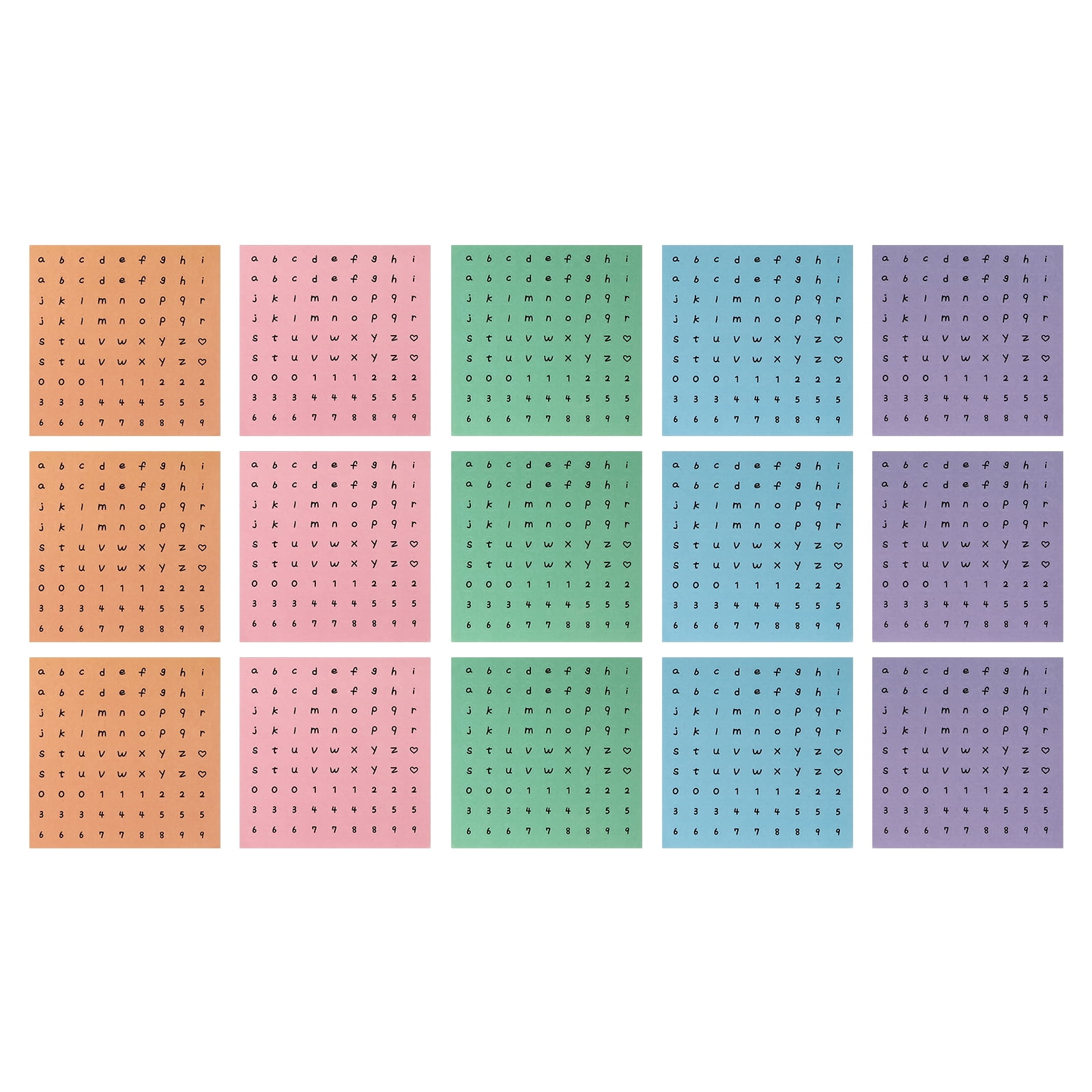 Meijiashe Small Letter Decals 15 Sheets of Scrapbook Alphabet Stickers