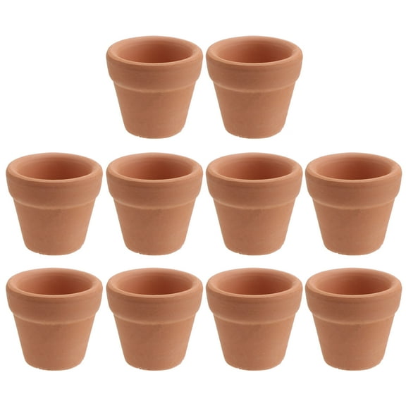 Meijiashe Small Terracotta Pots, 10 Pack Clay Ceramic Planters for Indoor/Outdoor Use