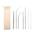 thumbnail image 1 of Meijiashe Stainless Steel Reusable Metal Drinking Straws Set With Boba Straws Bag, 1 of 10