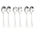 Meijiashe Stainless Steel Serving Spoons Sporks Set for Kitchen