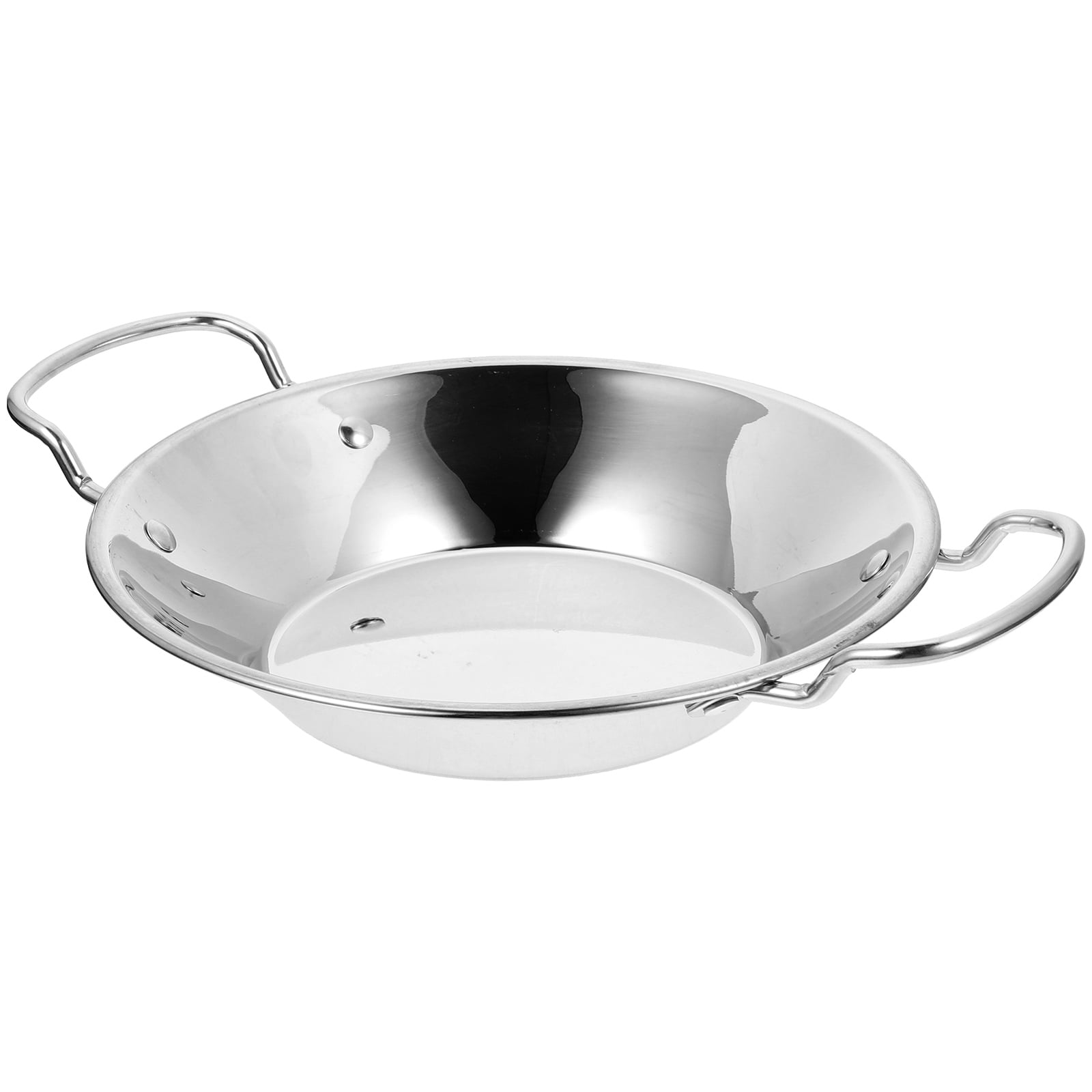 Meijiashe Stainless Steel Wok Pan with Handles Non Stick for Gas/Electric Stove 20cm