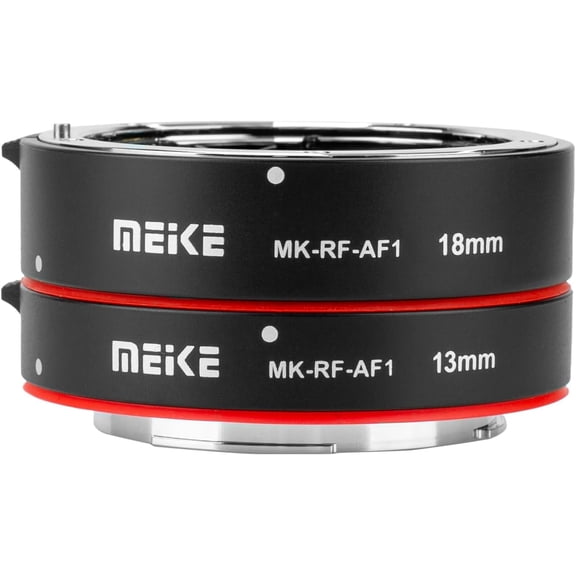 Meike MK-RF-AF1 13mm + 18mm Metal AF Full Frame Macro Extension Tube Adapter Ring Kit for EOS-R Series Cameras RF Mount Cameras EOS-R EOS-RP