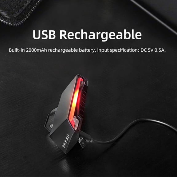 Meilan Bicycle tail lamp,Rear Bike Remote Turn Led Beam Led Beam Usb X5 Rear Bike Remote Wireless Turn Siuke Buzhi Usb Able Tail