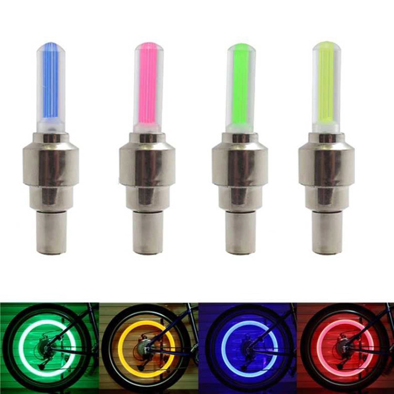 Meileang 2Pcs LED Firefly Valve Stem Light Set Super Bright Waterproof