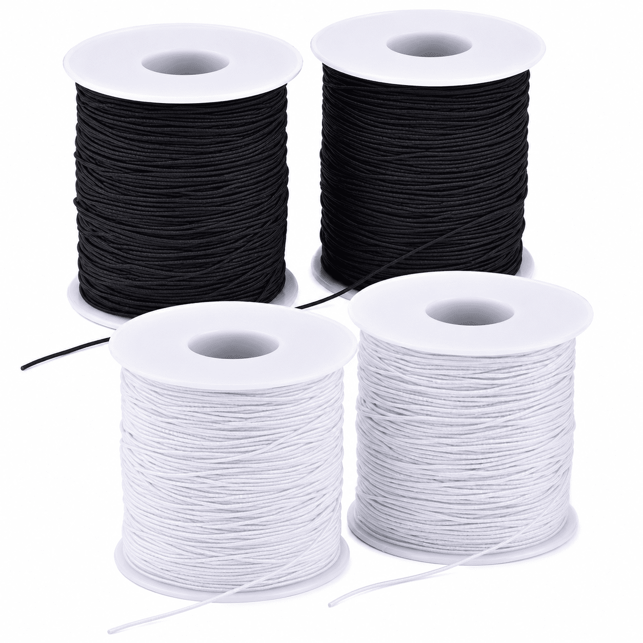 Meilimei Elastic String for Bracelets, 1mm, 4 Rolls, 164ft each ...