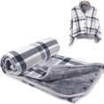 thumbnail image 1 of Meilimei Warm Blanket Wearable Plaid Shawl Blanket, 55"x39" Flannel Blankets Soft Plush Fluffy Cozy Throws for Bed Sofa Office, 1 of 6
