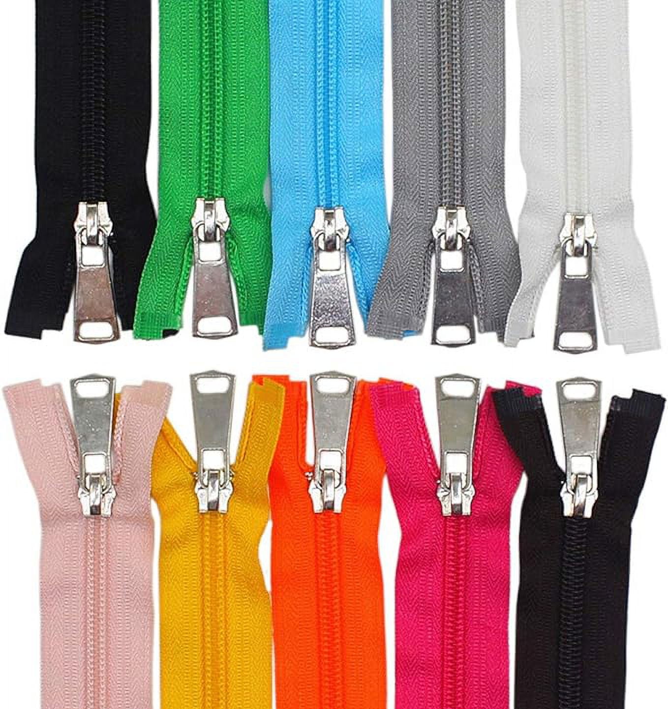 Meillia 10PCS 50CM Separating Nylon Coil Zippers Bulk 5 Jacket Zippers