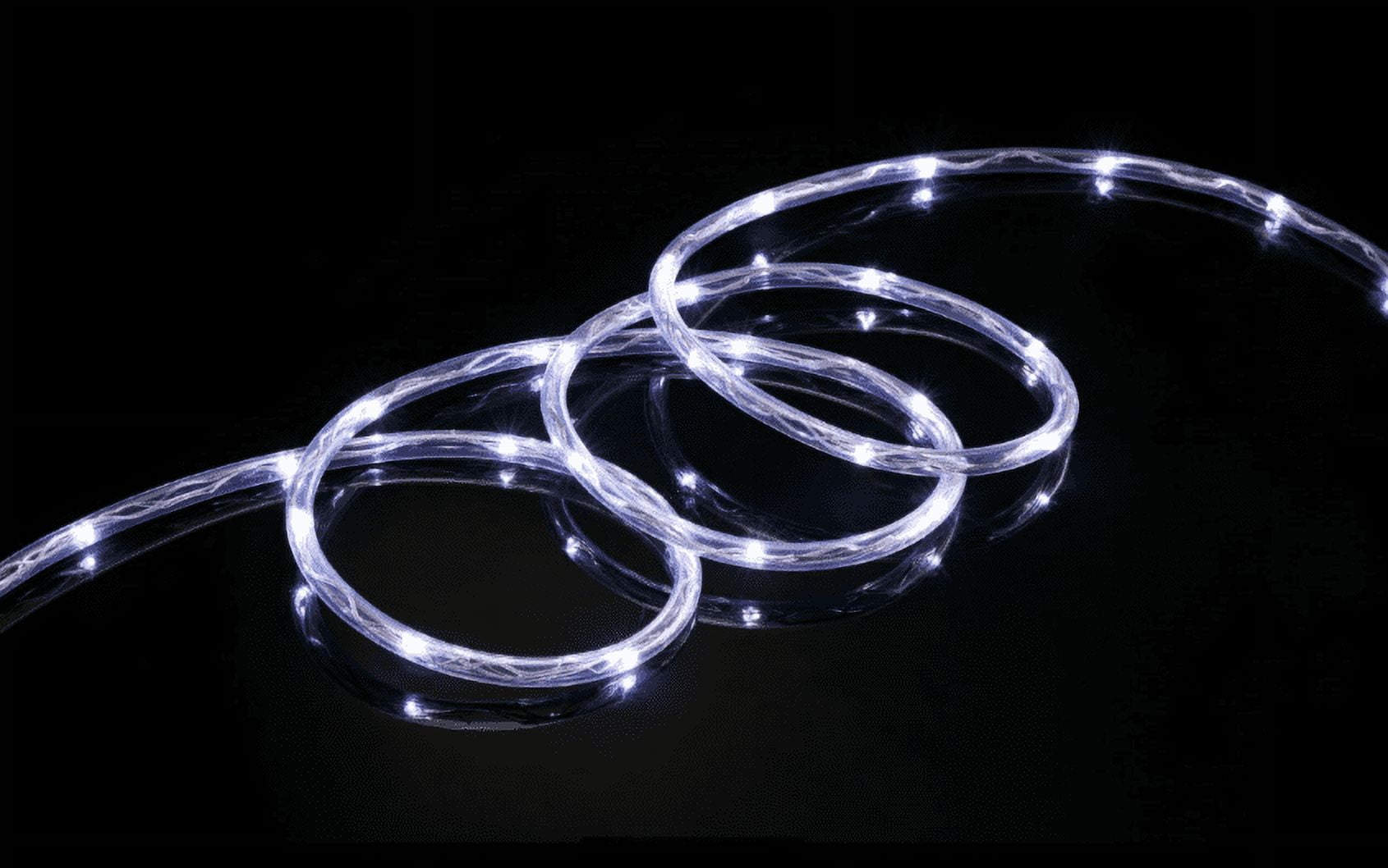 16ft Cool White LED Rope Lights for Outdoor Use