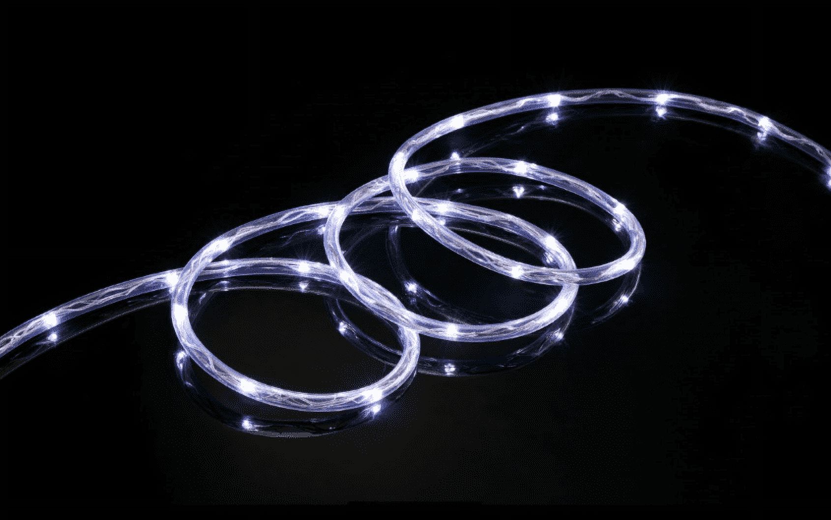 Meilo 16 FT LED Mini Rope Light Low Profile 1/4 diameter Daylight, Connectable, Waterproof, Indoor/Outdoor Use, Backyards, 360&deg; Directional Shine, Decoration, Party, Landscape, Weddings, RV - image 1 of 6