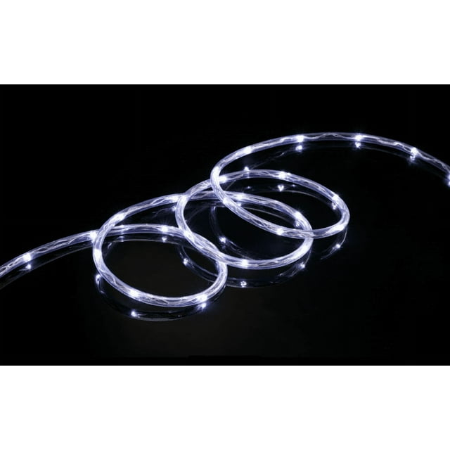 Meilo 16 FT LED Mini Rope Light Low Profile 1/4 diameter Daylight, Connectable, Waterproof, Indoor/Outdoor Use, Backyards, 360&deg; Directional Shine, Decoration, Party, Landscape, Weddings, RV