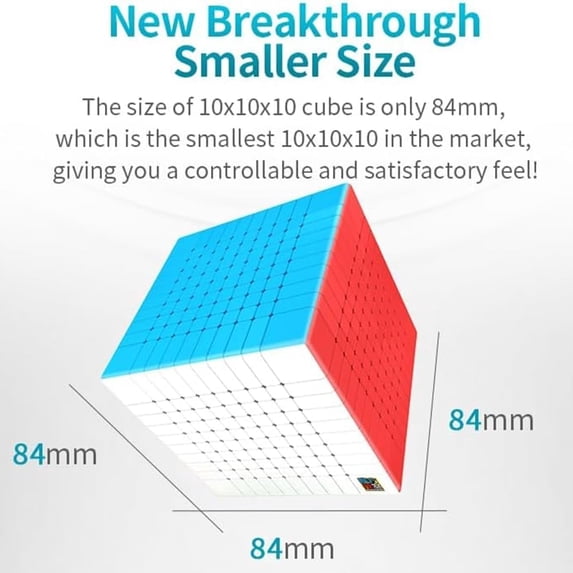 Meilong 10x10 Speed Cube Stickerless Meilong Puzzle Cube 10x10x10 Magic Cubes