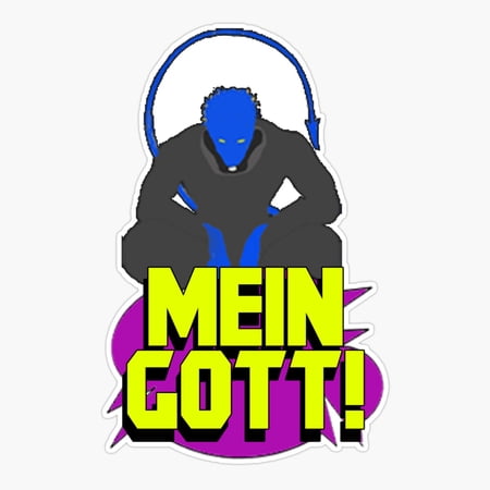Mein Gott Faith Phrase Design Sticker