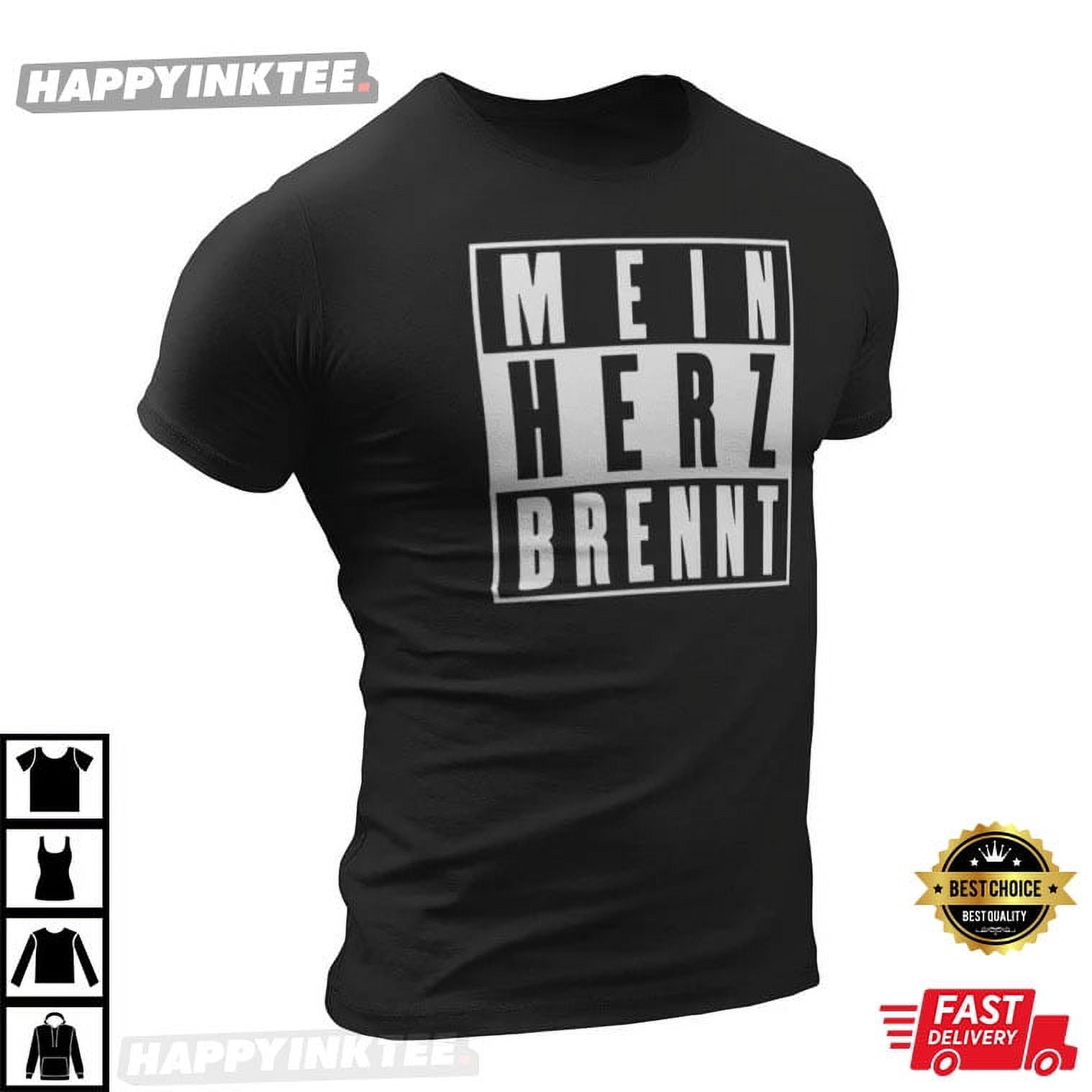 Mein Herz Brennt Rammstein Heavy Metal Tshirt