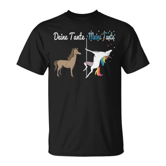 Meine Tante Graphic Tee Unisex Adult Cotton T-Shirt Funny German Saying Comfortable Casual Wear for Family and Aunt Lovers, Size 4XL, Color Black