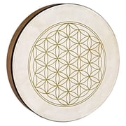 Meinl 16" Hand Drum with Flower of Life Symbol, Walnut Brown