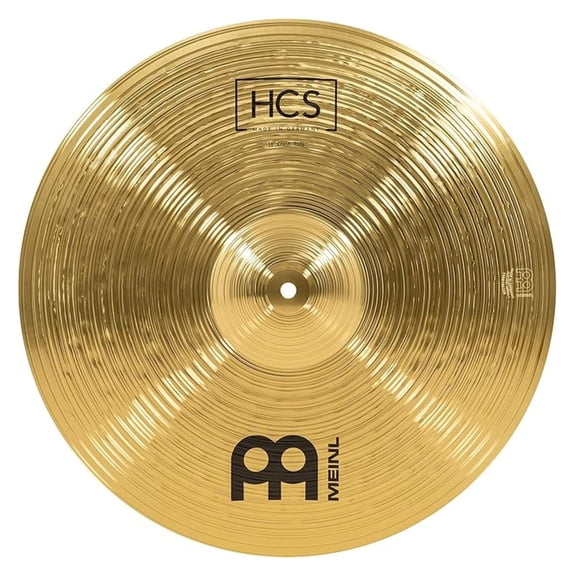 Meinl 18" Crash/Ride Cymbal - HCS Traditional Finish Brass for Drum Set, Made in Germany, 2-YEAR WARRANTY (HCS18CR)