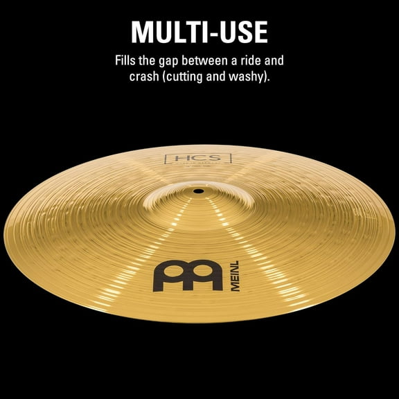 Meinl HCS 18" Crash/Ride Cymbal - Traditional Finish Brass, 2-Year Warranty (HCS18CR)