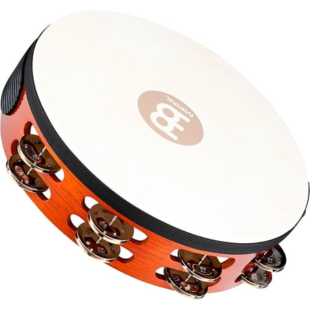 Meinl Headed Wood Tambourine Steel Jingles 2 Rows