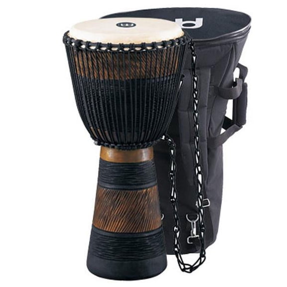 MEINL Earth Rhythm Series Original African-Style Rope-Tuned Wood Djembe with Bag Large