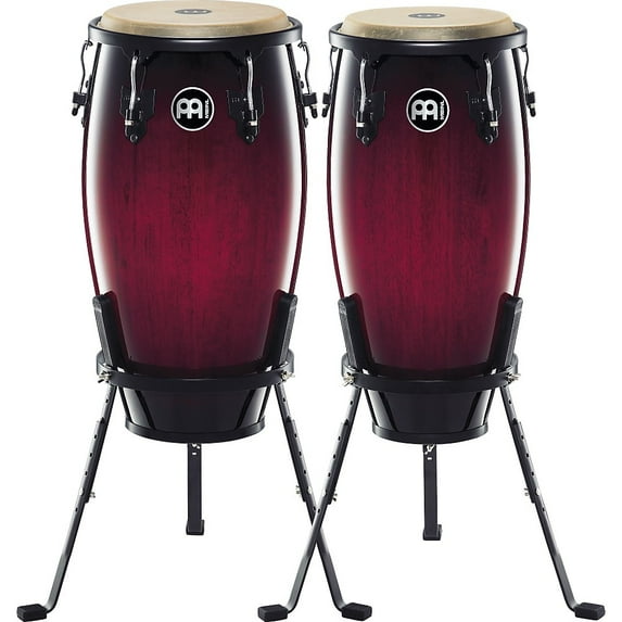 Meinl Percussion Headliner Series 11" & 12" Conga Set w/ Basket Stands, Wine Red Burst