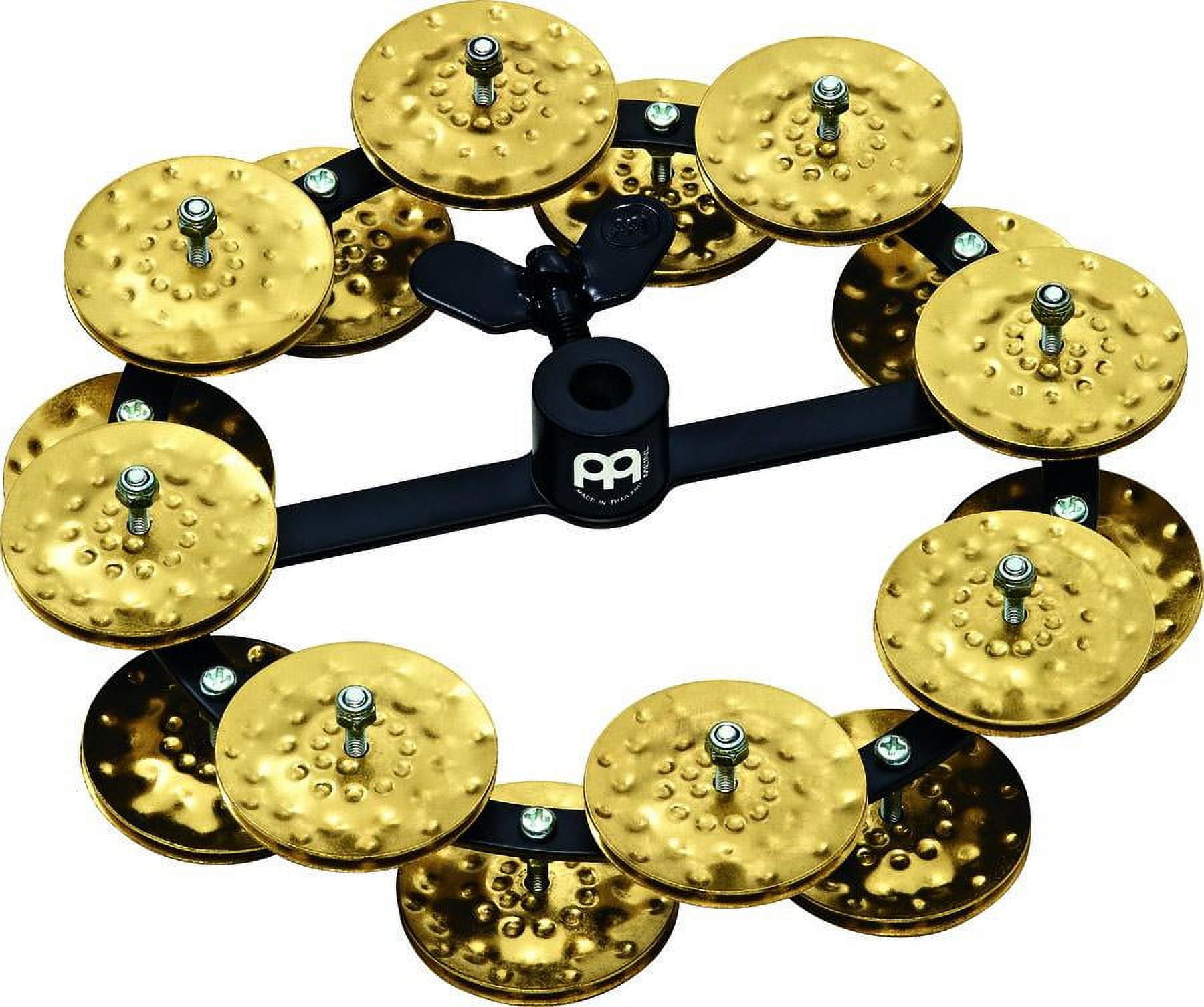 Meinl Percussion Headliner® Series Hihat Tambourine, Hammered Brass Double Row