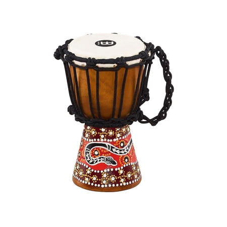 Meinl Percussion Mahogany Mini Rope Tuned Djembe with Goat Skin Head - Python Design