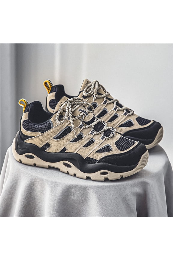 Meiretu Model 965 Men'S Chunky Sneakers 2025 | Autumn Urban Street Style Platform Shoes, Thick Sole Height Increase, Casual Sports Shoes, EVA Upper, PVC Sole, Lace Closure, Round Toe, Low Top, Wide