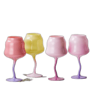 Meisamia Creative Cream Cream Red Wine High Face High -Side Glass Cup Medium Wine Glass Twist Girl Wine Glass