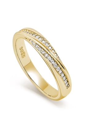 Gold Twisted Wedding Band, Engagement Ring, Classic Promise Anniversary Ring for Women, Size 8