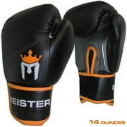Meister 14 Ounce Boxing Gloves - Black/Orange