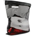 thumbnail image 1 of Meister Athlete XL Wash Bag - Large Mesh Sports Laundry Bag w/ Zipper Lock - Black, 1 of 5