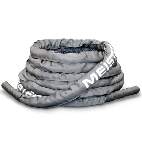 Meister Covered Battle Rope - 1.5in x 30ft - Gray