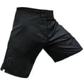 thumbnail image 1 of Meister ELITE FLEX Fighter Board Shorts for MMA Training and Gym Workouts - Blank No Logo - Black - Medium (32-33), 1 of 5