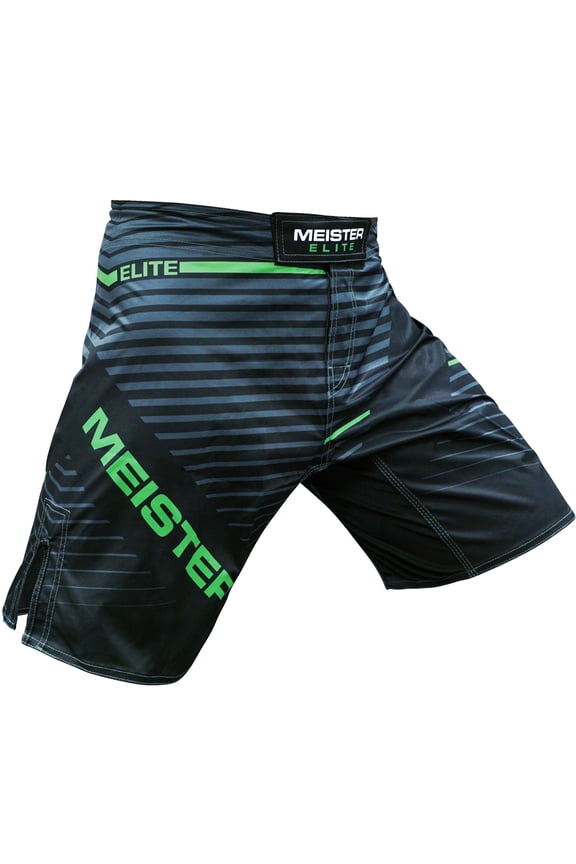 ELITE FLEX Fighter Board Shorts for MMA Training and Gym Workouts - Livewire Green - X-Large (36-37)