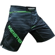 Meister ELITE FLEX Fighter Board Shorts for MMA Training and Gym Workouts - Livewire Green - -Large 40-41