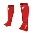 thumbnail image 1 of Meister Elastic Cloth Shin & Instep Padded Guards (Pair) Red - Small/Medium, 1 of 3
