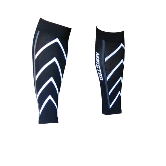 Meister Graduated 20-25mmHg Compression Leg Sleeves (Pair) - Black  - Small