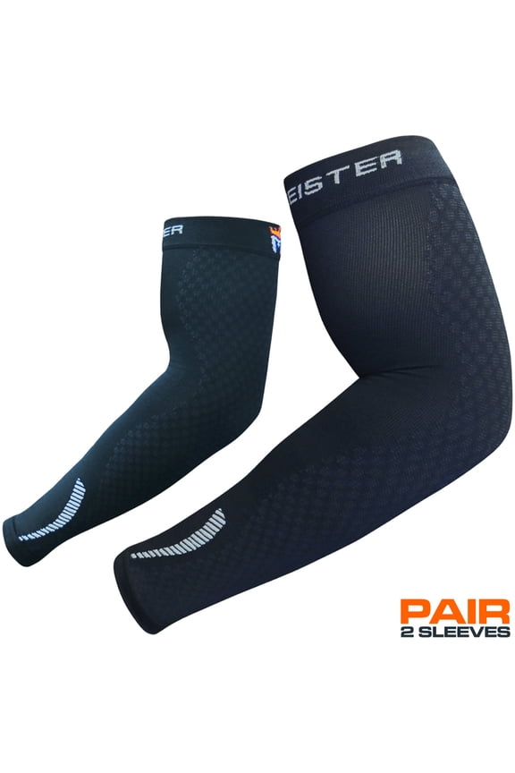 HEX Compression Arm Sleeves - Black - (Pair) - Small
